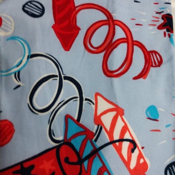 NWT Lularoe Tween Leggings Fireworks - Picture 1 of 4